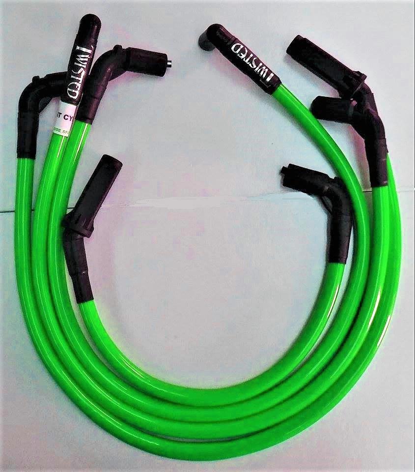 CABLES BUJÍA TRENZADOS 12mm Harley M8 Electra Tri-Glide Road King Street 17-23 Foto 1 de 2