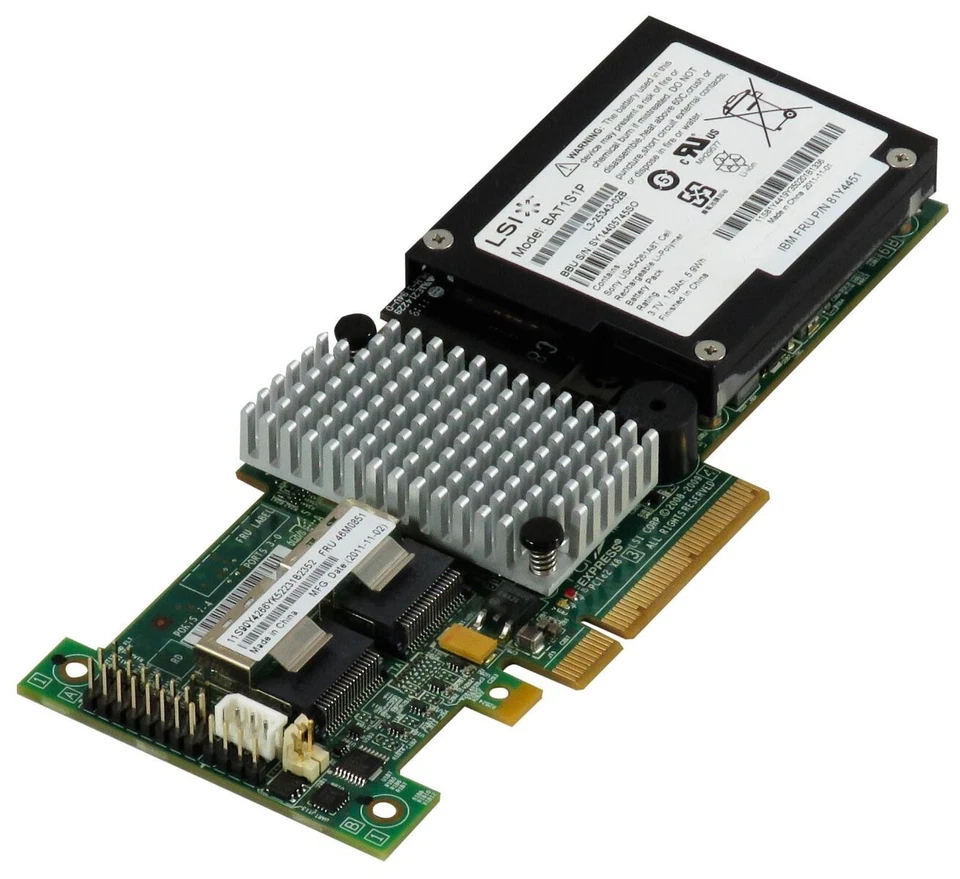 Controller Raid IBM 46M0851 Serveraid M5015 6G SAS/SATA PCIEx8 + BBU - Image 1 of 2