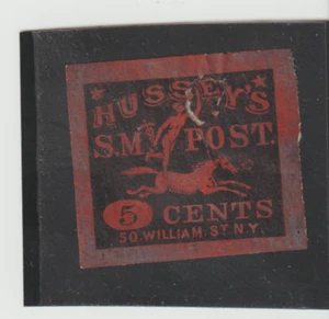 US Scott #87-LE1 MH w/ Thin Local Hussey's Circus Rider Special Messenger - Picture 1 of 2