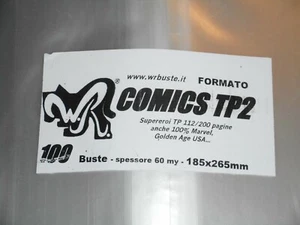 100 BUSTE WR "COMICS TP2" x Comics TP 112/120 anche 100% Marvel, Golden Age USA - Picture 1 of 1