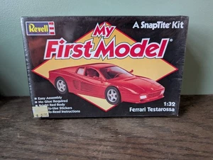 1994 REVELL My First Model Ferrari Testarossa 1:32 Model Car SnapTite Kit New - Picture 1 of 8