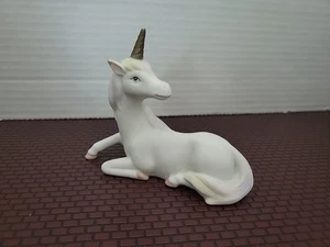 Estatuilla unicornio vintage Lefton 1985 porcelana blanca pintada a mano - Imagen 1 de 7