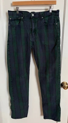 Jeans Levi's 502 azul marino y verde a cuadros talla 33x34 Foto 1 de 4