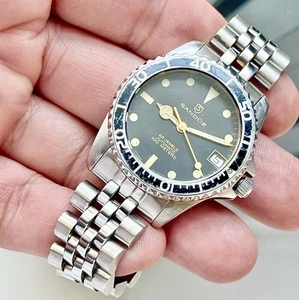 Vintage SANDOZ Automatic 25 Jewel Diver Watch 36mm Model 1950-D-77-2 RUNS! - Picture 1 of 13
