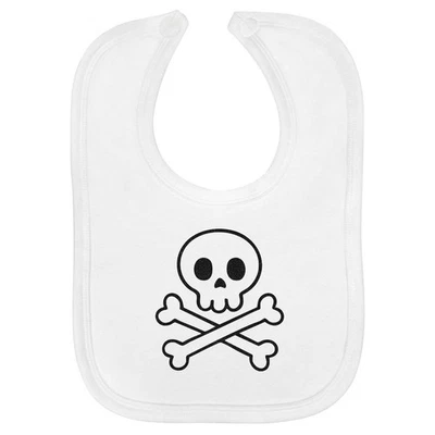 Babero de bebé de algodón suave 'Pirate Skull and Crossbones' (BI00067940) Foto 1 de 3