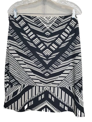 Chico's Stretchy Knit Geo Print Pull-On Elastic Waist Skirt Size 2 Large - Image 1 of 4