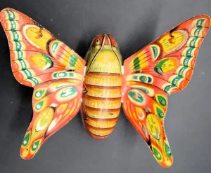 Vtg ALPS Tin Friction Butterfly Toy Made in Japan Karakuri Period - Picture 1 of 16