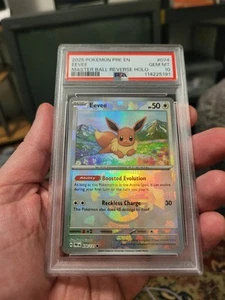 PSA 10 Eevee Master Ball Reverse Holo 074 Prismatic Evolutions - Pokemon Karte - Bild 1 von 2