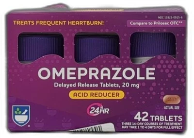 *2025-8-31* Rite Aid Acid Reducer Omeprazole Delayed Release Tablets - 20 mg, 3 - Image 1 of 4
