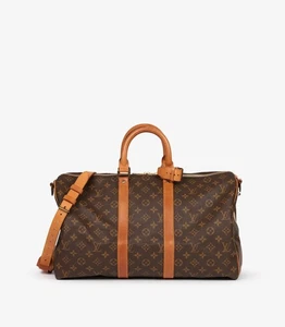 Louis Vuitton Brown Monogram Coated Canvas & Vachetta Leather Vintage Keepall 45 - Picture 1 of 11