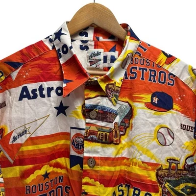 Reyn Spooner Houston Astros History MLB Mens XXL Hawaiian Button Front Shirt euc - Image 1 of 4