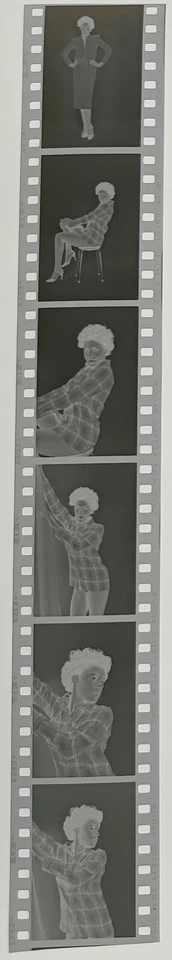 6 negatives pretty young woman black 24x35mm by professional photographer abx-lr41-5 - Image 1 of 1