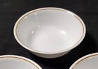 4 Corelle Indian Summer 6 1/4" Cereal Bowls White with Brown Stripe
