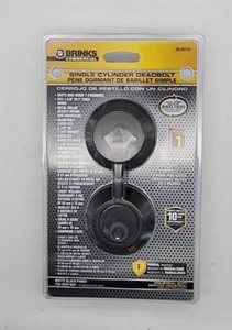 Dead Bolt BRINKS COMMERCIAL Matte Black Single Cylinder BC40130 Grade 1 - Picture 1 of 5