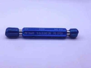 MEDIDOR ENCHUFE ROSCA 5/8 11 UNC 2B .625 .6250 GO NO GO P.D.'S = .5660 y .5732 CHECK - Imagen 1 de 1