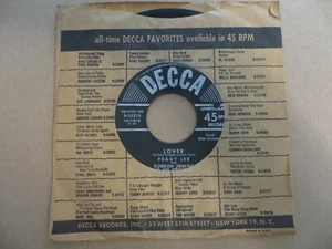 Peggy Lee – Lover / You Go To My Head - 1952 - Decca 9-28215 7" Single G/Generic - Picture 1 of 4