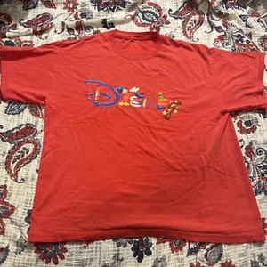 vintage disney tee shirt red XL Mickey Mouse - Picture 1 of 8