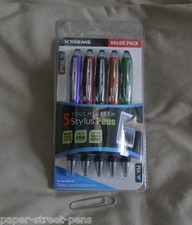 5 Xtreme Touchscreen Stylus Pens Phone Tablet Multi-color