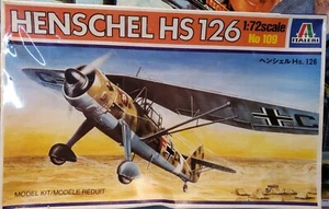 Kit de avión modelo a escala 1:72 Italeri Henschel HS 126 #109 NISB - Imagen 1 de 3