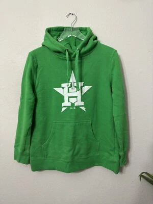 Vintage Majestic MLB Houston Astros St.Patrick Hooded Sweater Kids Size Large - Image 1 of 4