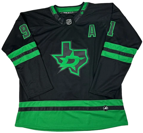 Adidas Dallas Stars Mens Tyler Seguin Alternate Black Authentic Pro Jersey Sz 54 Cover
