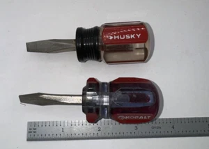 Cacciavite a fessura Kobalt 1/4 x 1-1/2 pollice Stubby 525808 e Husky 693208 - Foto 1 di 11