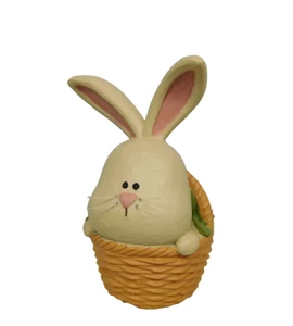 Bunny sitting in a basket with whiskers - New by Blossom Bucket #14454 - Picture 1 of 5