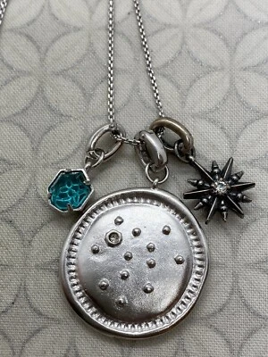 Kendra Scott Zodiaco Horóscopo Sagitario Dije Collar Conjunto Diciembre Plata tne Foto 1 de 4