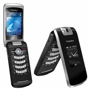 BlackBerry 8220 Pearl Flip Black Full Set Mobile Phone Unlocked WIFI Classic - Picture 1 of 5