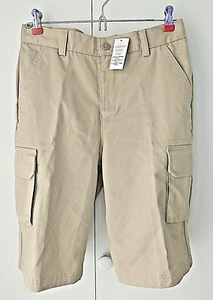 Lands' End Shorts Boy's School Uniform Chino Shorts Khaki YOUTH Size 14 NWT - Picture 1 of 4