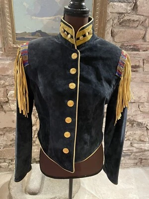 Gorgeous Vintage Double D Ranch Suede Beaded & Fringe Scout Jacket Size S - Image 1 of 4