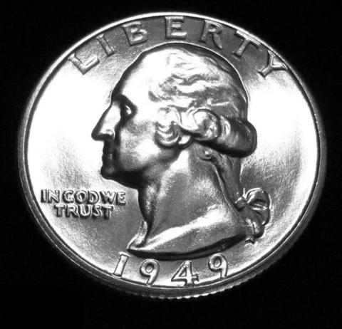 1949-P WASHINGTON SILVER QUARTER **GEM BRILLIANT UNCIRCULATED++** FREE SHIPPING! Cover