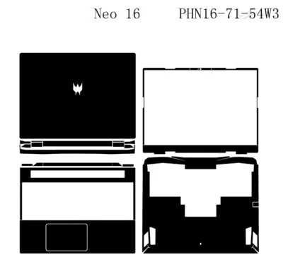 Carbon Laptop Sticker Skin Decals Guard for Acer Predator Neo 16" PHN16-71-54W3 - Image 1 of 4