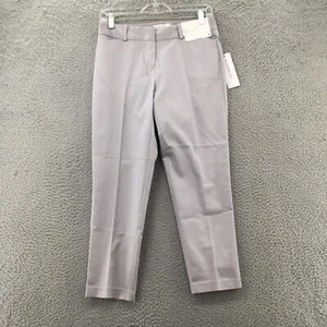 Liz Claiborne Emma Dress Pants Womens 2P Gray Cotton Blend Mid Rise Casual NEW - Picture 1 of 24