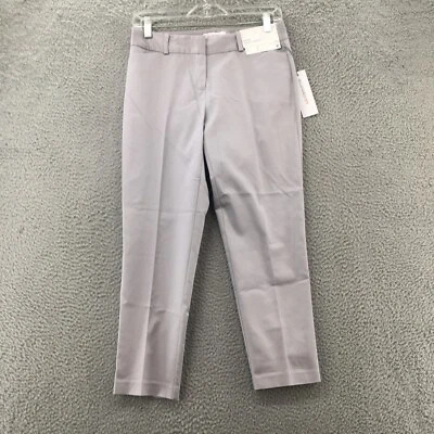 Liz Claiborne Emma Dress Pants Womens 2P Gray Cotton Blend Mid Rise Casual NEW - Image 1 of 4
