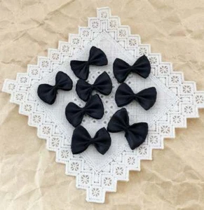 Mini Bowties 12 Red Bows Black Bows Ivory Bows Assorted Craft Bow Satin Sewing  - Picture 1 of 19