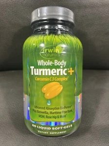 Irwin Naturals Whole-Body TURMERIC + C3 Complex 60ct, EXP. 01/2026 - Picture 1 of 3
