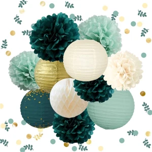 NICROLANDEE Wedding Party Decorations - 12 Count (Pack of 1), Forest Green - Picture 1 of 7