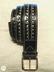  Michael Kors Astor Nieten Schwarz Ledergürtel 553440 Damen Größe L - Bild 1 von 8
