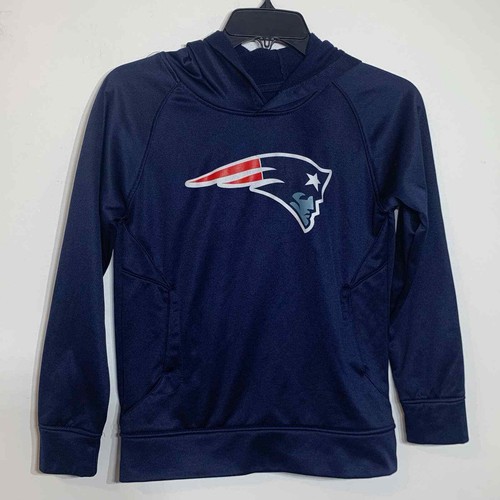 VETEMENTS Felpa con cappuccio New England Patriots NFL Apparel Youth Medium 10 12 usata in ottime condizioni