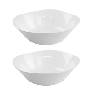 Salad Bowl Bormioli Rocco Parma Tempered Opal Glass 24cm Serving Bowl Set of 2 - Picture 1 of 2