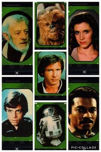 Topps Star Wars Digital Card Trader 7 Card Green Sticker Art 1 Insert Set - Picture 1 of 1