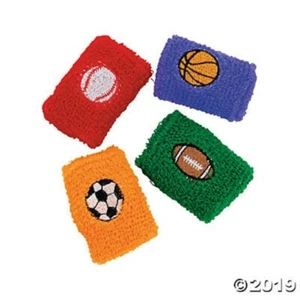 Muñequeras deportivas pelota favores decoraciones cumpleaños suministros 12ct - Imagen 1 de 2