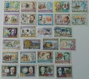 Colección de estampillas de ganadores del Premio Nobel - 25 y 50 estampillas diferentes  - Imagen 1 de 1