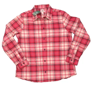 L.L. Bean Women's Scotch Plaid Flannel Shirt Long Sleeve Size Small NWT - Picture 1 of 7