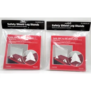 Plaskolite Thin Gauge Safety Shield Leg Stands 2 legs 08 to .100 inch Lot Of 2 - Picture 1 of 4