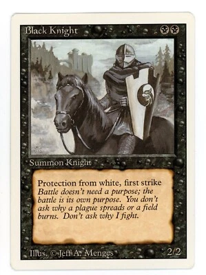 Black Knight Unlimited Magic the Gathering Uncommon LP MTG - Image 1 of 2