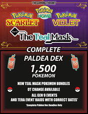 Pokemon Home Scarlet & Violet Complete Paldea/Teal Mask Dex