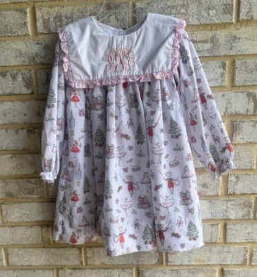 Cecil and Lou Long Sleeve Ballet Nutcracker Smocked Dress Girls Size 6 - Image 1 of 4