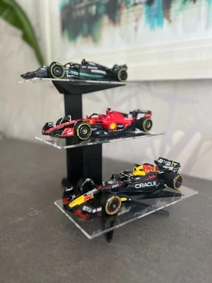 1:24 Diecast Car 3 Tier Stand Acrylic Display Shelf Toy Storage - Image 1 of 4